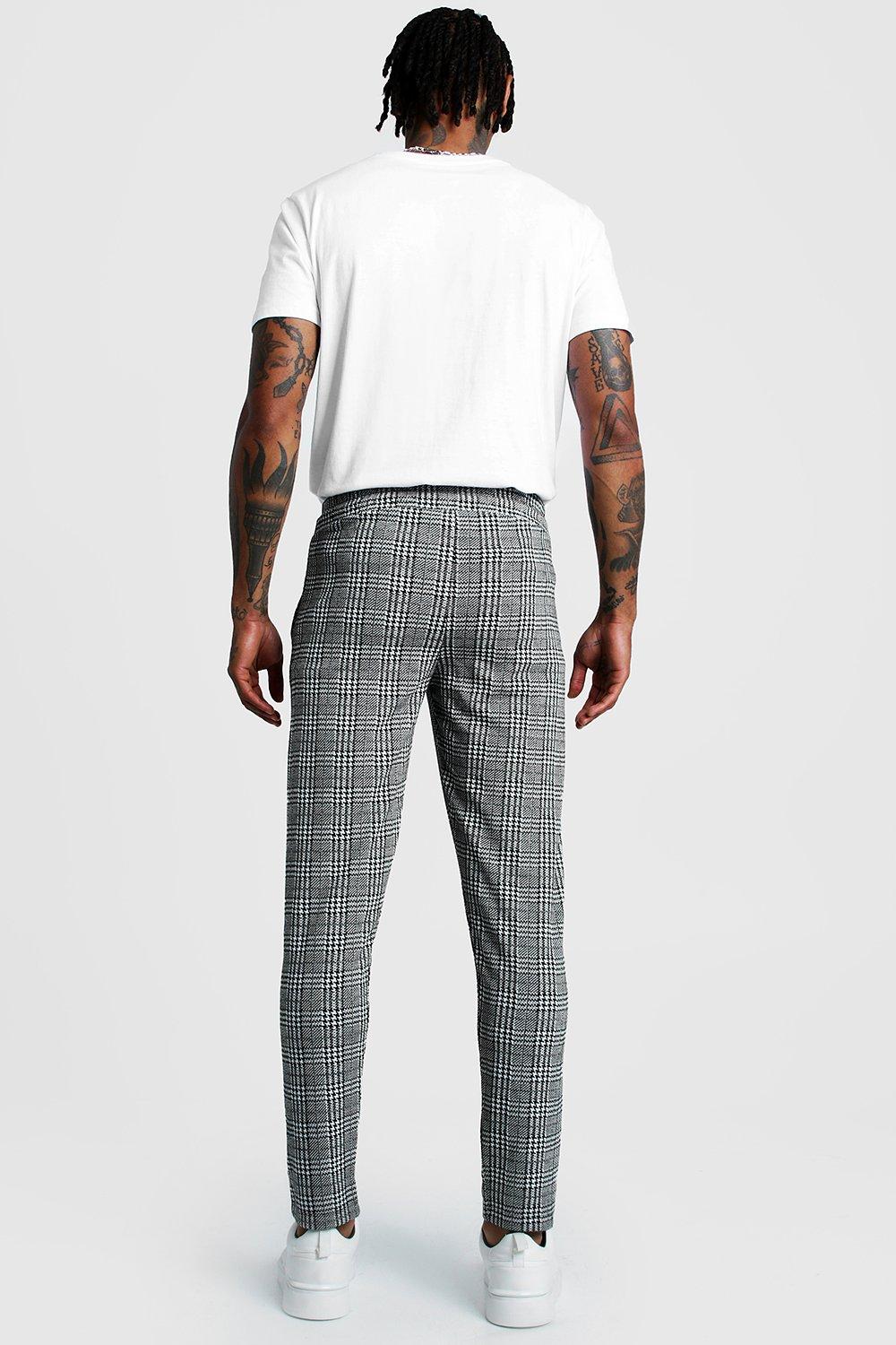 Checked jogging hot sale trousers